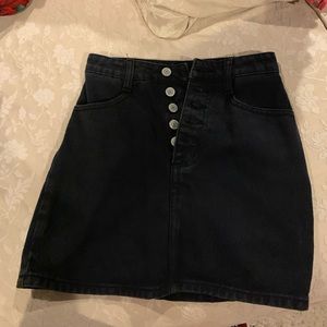 Pacsun black denim mini skirt